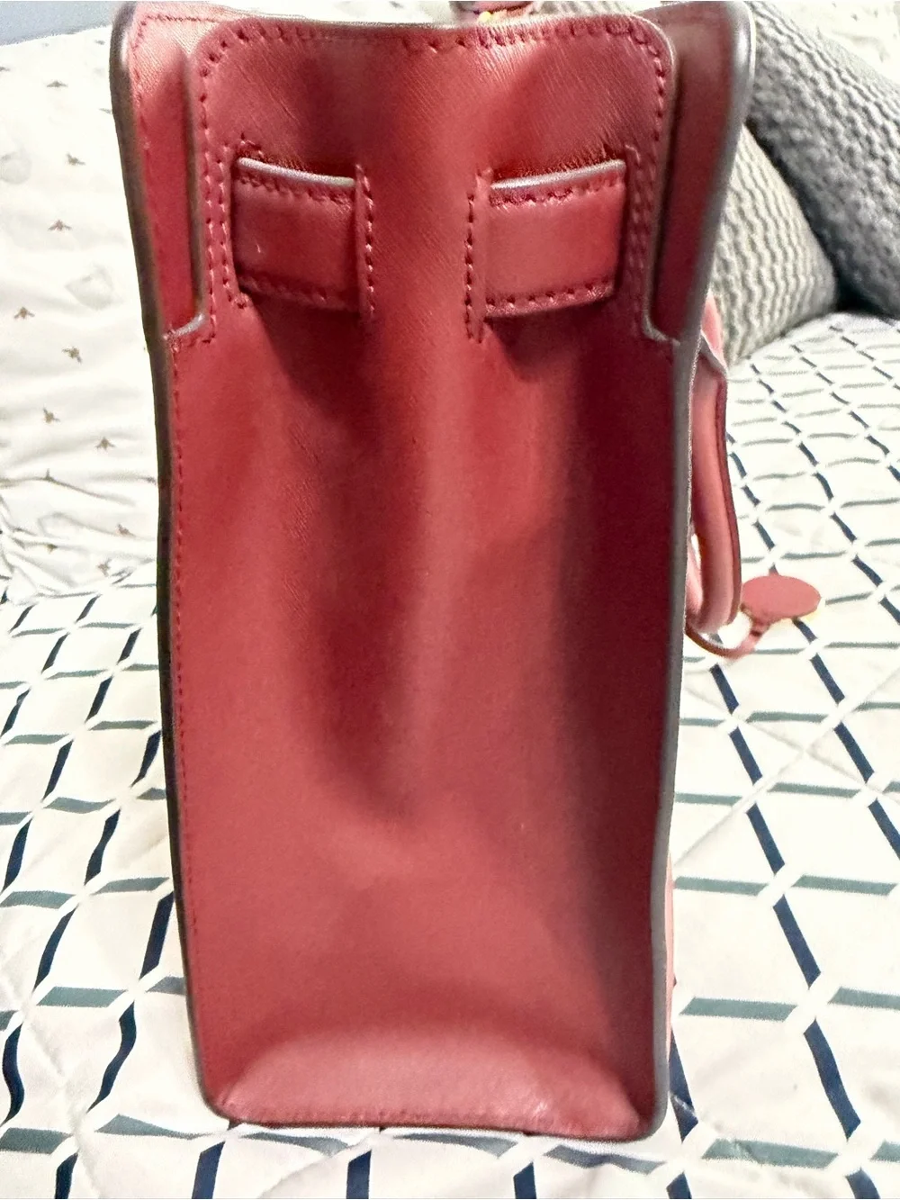 NWOT Michael Kors Dillon Saffiano Leather Satchel - Burgundy Wine